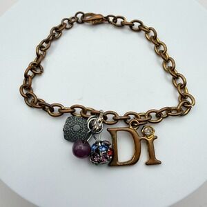 Vintage Y2K Bead Rhinestone Di Charm Bracelet Boho Women's‎ Classic Jewelry
